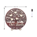 30cm wooden family tree decor with heart charms and marker for Mother's Day gift - Our Family (MZ809A) / Black Pen And Wood Stand