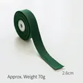 Dark green herringbone cotton ribbon for Christmas gifts, width 2.6cm and weight 70g - 2.6cm Dark Green Herringbone Cotton Ribbon (6 Yards)