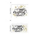 Christmas wall decal layout and paste effect showing Merry Christmas with golden snowflakes - PC245/30*60cm/1 Sheet