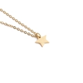 Collar con colgante de estrella en acero inoxidable dorado pulido y cadena de metal fino - Dorado