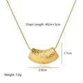Hammered gold rose pendant necklace with sleek snake chain and adjustable clasp closure - Hammered Texture Arc Pendant