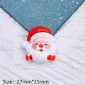 Charme de Noël en résine pour bricolage DIY, figurine Santa de 27mm sur 25mm - Père Noël / Lapin de Noël-Père Noël