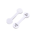 White dumbbell-shaped jewelry price tag for rings with Size 16 printed on plain background - Size 16 / 100pcs Pack / White