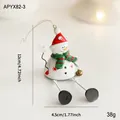 Christmas snowman hanging ornament with red hat and snowflake wand for holiday decor - White Snowman Hanging Ornament