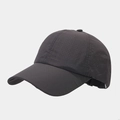 Detail of dark grey breathable laser-cut holes on quick-dry fabric baseball cap - Adjustable / Dark Gray