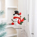 Christmas snowman iron hanging ornament with red scarf and dimensions 10.9x9.5cm - Snowman - Gloves