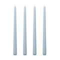 Set de 4 velas cónicas azul claro de 25 cm en cera sin humo para decoración de bodas - Verde Menta Ojo de Gato Marco Grueso