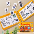 Kids busy book for job matching with velcro stickers for dentist and police themes - Job Matching