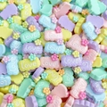 Colorful resin cloud charms with Love engraving for DIY hair clips and jewelry craft - 07# Love Sign (Small)