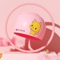 Pink silicone kids swimming cap featuring a yellow cartoon fox pattern and comfortable fit - Pink Cute Cat