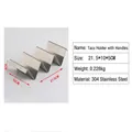 304 stainless steel W-shaped taco holder with handle, dimensions 21.5x10x5cm - 21.5x10x5cm (2-3 Slots with Curved Handles)