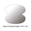 Sottobicchiere in acrilico grigio a forma di 8 e tappetino protettivo 11X11,7cm - Forma a 8 / Specchio Argento
