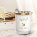 Osmanthus scented 100ml car perfume in white frosted glass with gold metal lid - Fragrans