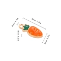 Orange enamel carrot charm with gold-plated edges and 1.5cm dimension details - Carrot