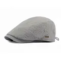 Dark grey breathable ivy cap with waffle texture and adjustable drawstring back - Adjustable / Light Gray