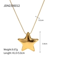 Collana con ciondolo a stella in acciaio al titanio dorato e catena da 41+5cm - Collana con ciondolo a stella (JDN2306012) / Oro