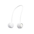 Portable white neck fan with flexible neckband and golden accent for hands-free cooling - 210-White (Non-aromatherapy)