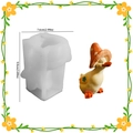Silicone mushroom duck mold for DIY aroma candles and plaster crafts, 9.9cm height - Large