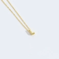 Elegant gold letter L pendant necklace with polished finish and delicate cross chain - Letter L