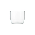 Minimalist stackable borosilicate glass coffee mug made of heat resistant clear glass - 280ml (Small)