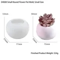 Moule silicone rond pour pot de succulentes avec présentoir de jardinière rose finie - Petit moule à pot rond