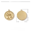Detailed size view of gold stainless steel dolphin pendant with dimensions and weight - Gold Dolphin (VG367)