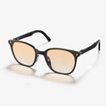 Foldable black frame sunglasses with trendy gradient orange lenses for women and men - 4th Gen - Sunset Orange