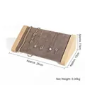 Solid wood jewelry display stand with grey velvet panel for necklaces and bracelets - Horizontal Chain Stand (Beech) / Coffee Velvet