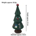 Mini figura de árbol de Navidad de resina verde con cara de muñeco de nieve, 9cm de altura - Árbol de Navidad Bolsa de Regalo de Caramelos
