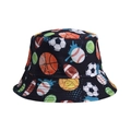 Chapeau bob réversible avec imprimé tortue et baleine pour protection solaire outdoor - Ballons de Sport/Base Noire