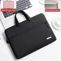 Schwarze 14-Zoll-Laptoptasche mit Trolley-Gurt und stoßfestem Fleecefutter-Schutz - 13.3 Zoll / Schwarz