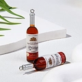 Miniature resin red wine bottle keychain pendant with realistic amber liquid and labels - Coffee