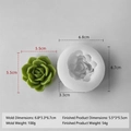 Succulent silicone mold with green wax cactus finish for DIY candle making and resin crafts - Succulent H-0825