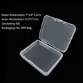 Detailed view of clear PP plastic storage box with inner dimensions of 6.6x5x1cm - 7015 Box (7*5.4*1.5cm)