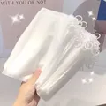 Minimalist frosted transparent zipper storage bag set with portable ring pull slider - 23*14cm (10 Pcs/Pack) / White