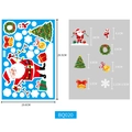 Christmas window stickers BQ020 featuring Santa Claus and tree decals 20x30cm size - Colorful Static Sticker BQ020
