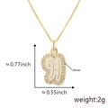 Collana dorata con ciondolo lettera H, bordo cuore in zirconi e catena box - H Oro Ciondolo Solo (Senza Catena)