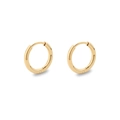 Polished gold stainless steel hoop earrings in a minimalist circular design - 2.0*10mm / Gold