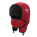 Colbacco invernale rosso con pelliccia sintetica nera e maschera facciale rimovibile - Taglia unica / Rosso