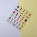 Rhombus pattern nail sticker FEB-716 with colorful geometric grid design for manicure - Colorful Geometric Color Block Style(FEB-716)
