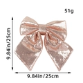 Sparkly rose gold sequin bow ornament 9.84in for Christmas tree and festive decor - Champagne Gold