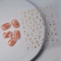 3D gold embossed rose and butterfly nail art stickers with Co-066 floral patterns - Gold Embossed Rose Butterfly Style (CO-066)