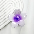Cherry blossom hair claw clip featuring a gradient purple finish for elegant hair styling - Purple (Notched Frangipani)