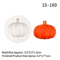 Durchscheinende Kürbis-Silikonform mit orangefarbenem Muster für Halloween-Desserts - Kürbis / Grau