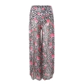 Pantalon de plage en tulle à taille haute avec imprimé léopard et fleurs roses - S / Bottoms / Rose Léopard