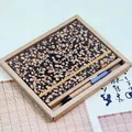 Eco-friendly A5 cork textured notebook and matching ballpoint pen set in kraft gift box - A5 All Black Wood Grain Gift Box Set + Pen