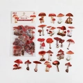 Vintage PET mushroom stickers set for DIY scrapbooking with 40 botanical decals - Mushroom Song