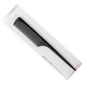 Black professional parting tail comb with fine teeth for hairstyling in white packaging - Black