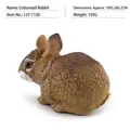 Realistic brown cottontail rabbit figurine model toy for desert animal decor 10cm - Cottontail Rabbit (PL127-1120) / Tan