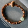 Bamboo-style sandalwood bracelet with luminous bead and ring, 8x10mm Yongye edition - 8*10mm Bamboo Joint [Luminous Eternal Night Style]